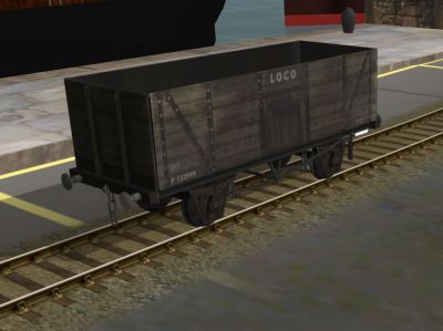 BR ex PO Loco Coal wagon - 1 door