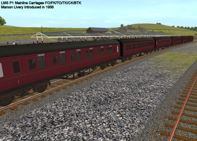 BR Ex LMS P1 carriages - Maroon livery