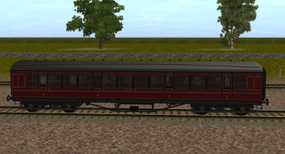 LMS P1 Third Open Carriage. 