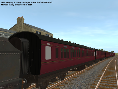 BR ex LMS P1 Sleeping & Dining Carriages - maroon