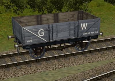 GWR 5 plank end door wagon pre 1937 livery