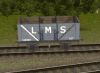 LMS 7 plank end door wagon in pre 1937 livery
