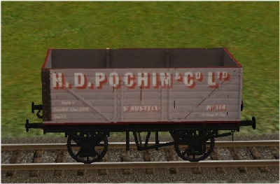 H D Pochin China Clay 7 plank wagon