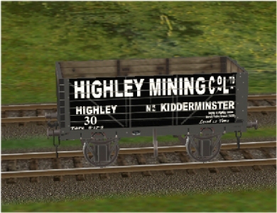 Highley Mining 7 plank wagon